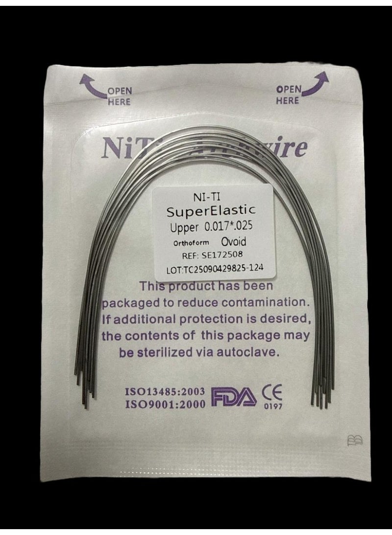 NITI SUPERELASTIC WIRE UPER 0.017*.025